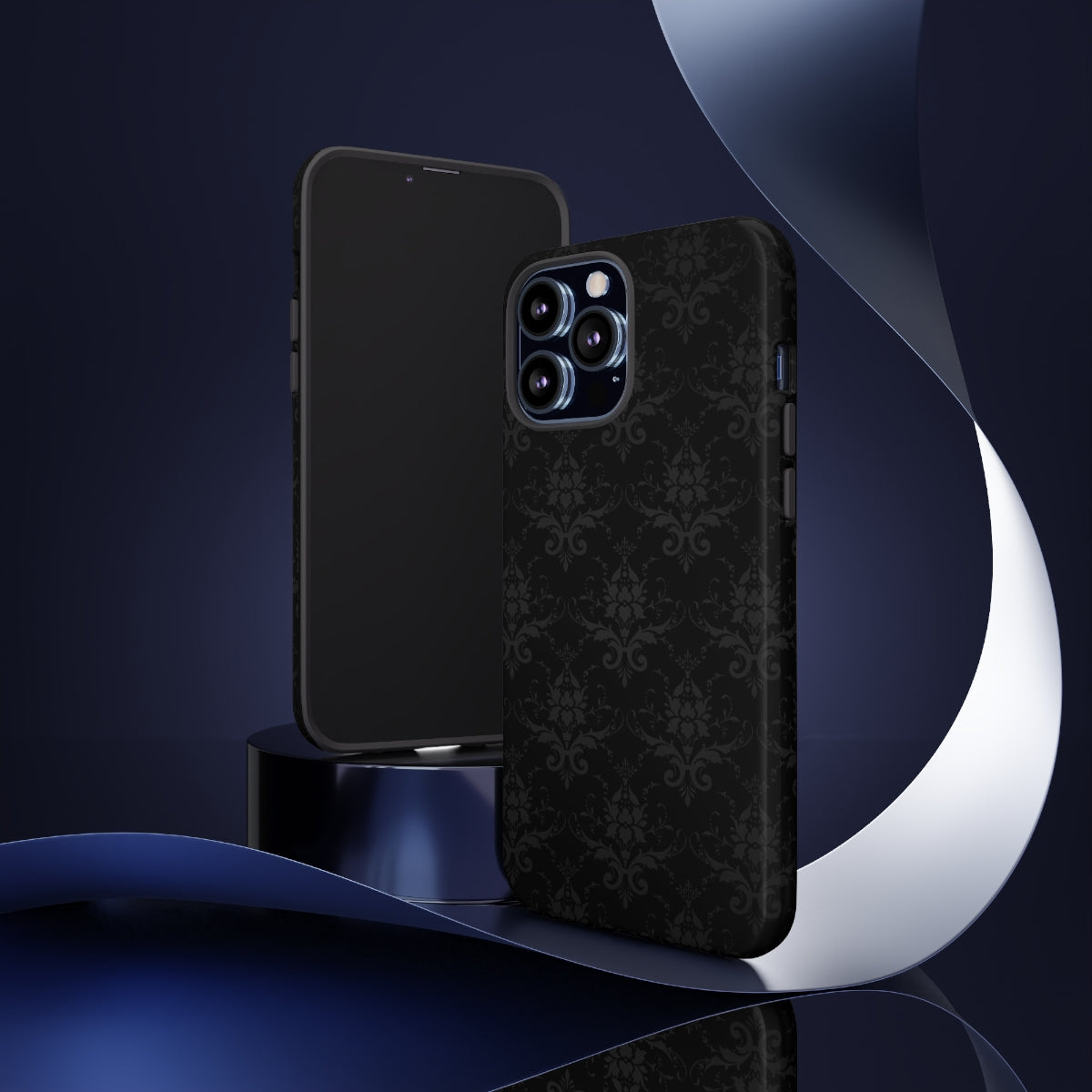 Black Damask Phone Case