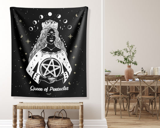 Queen Of Pentacles Tapestry