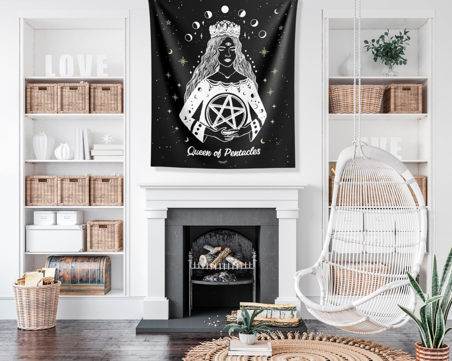 Queen Of Pentacles Tapestry