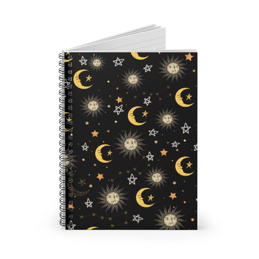Sun and Moon Spiral Notebook