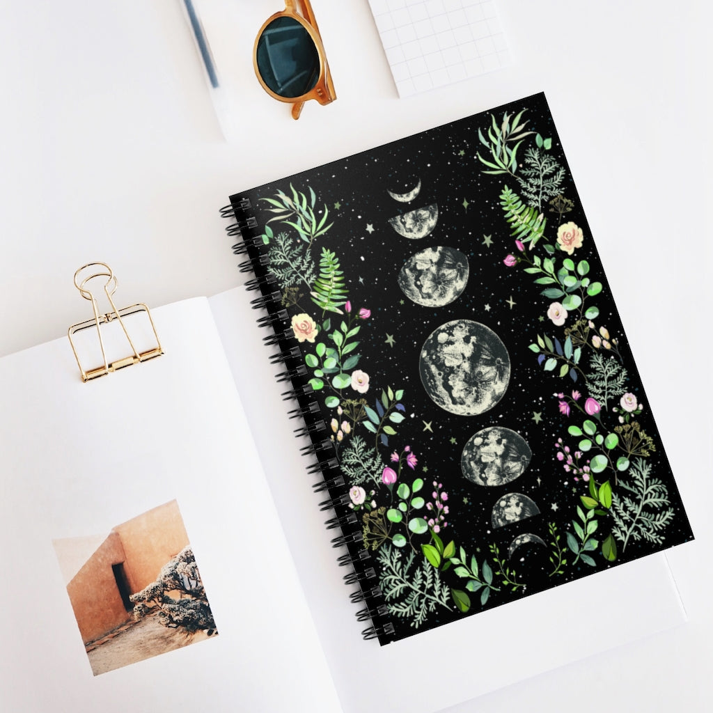 Moonlit Garden Spiral Notebook - Ruled Line