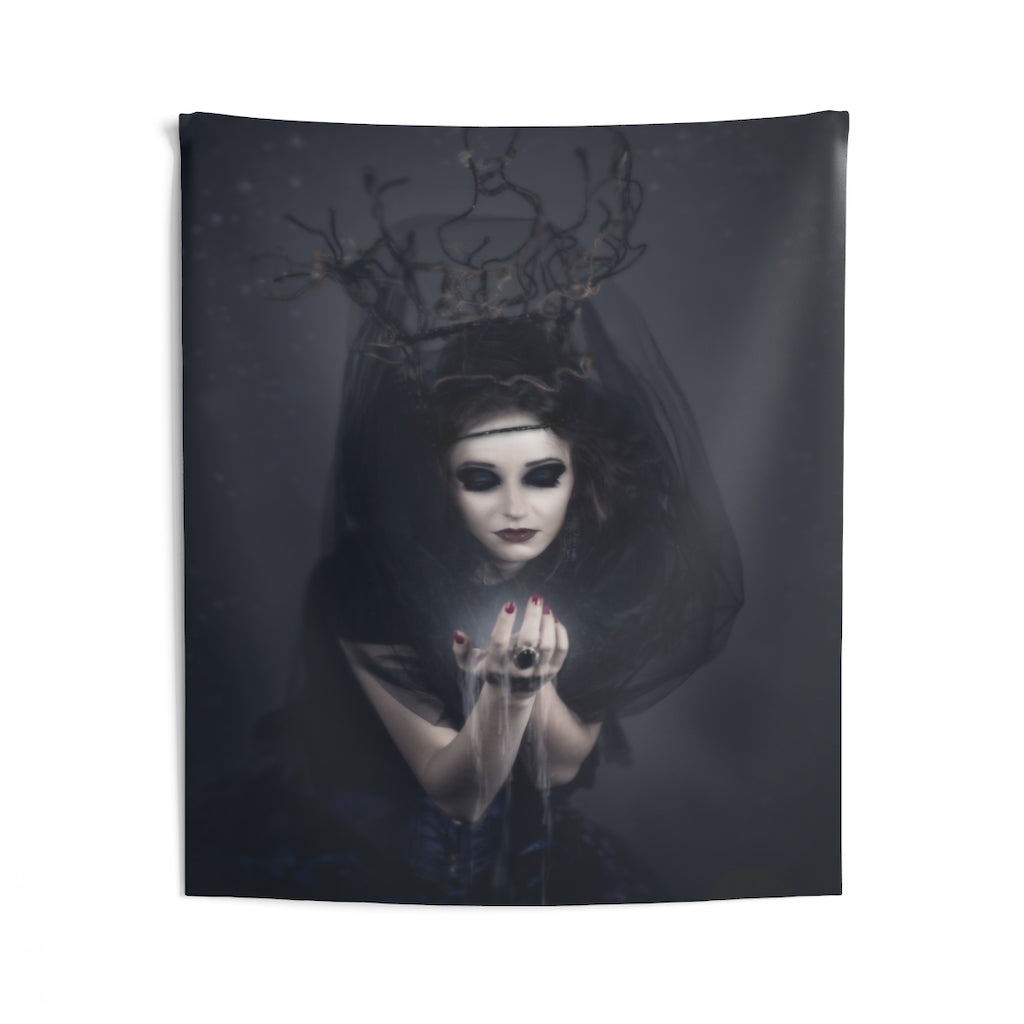 The Witch Sorceress Tapestry - Gothic Fairy Wall Hanging