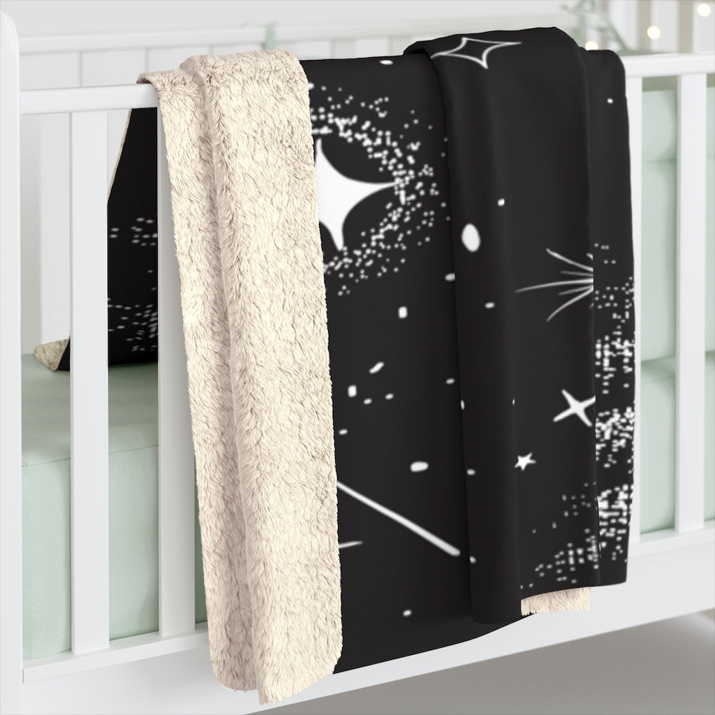 Starry Night Fluffy Blanket - Galaxy Throw