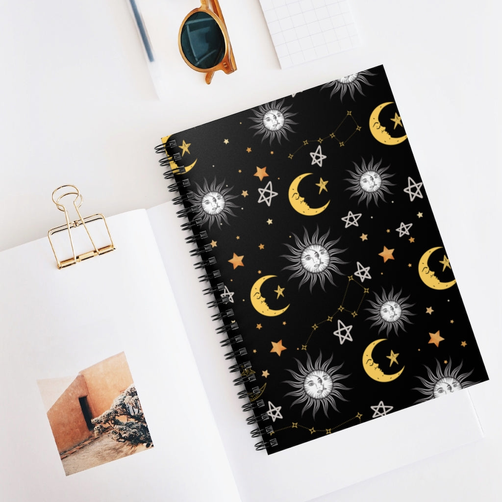 Sun and Moon Spiral Notebook - Celestial Diary