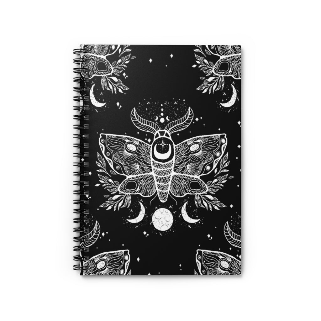 Celestial Moth Spiral Notebook