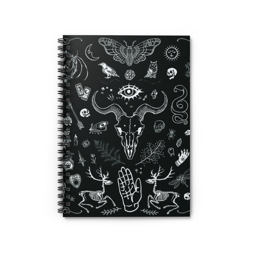 Witchy Spiral Notebook - Ruled Line