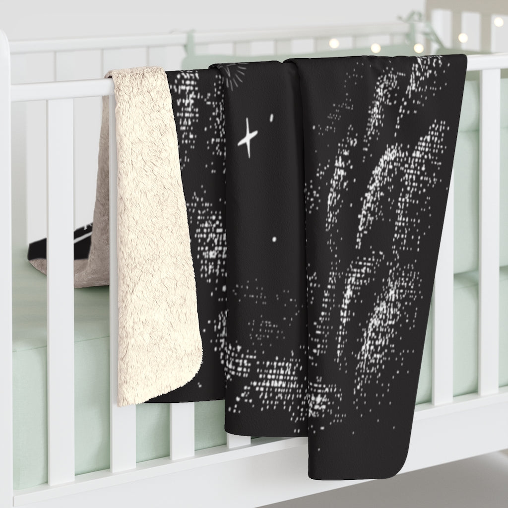 Starry Night Fluffy Blanket - Galaxy Throw
