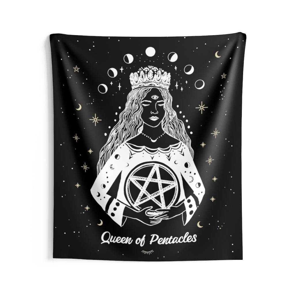 Queen Of Pentacles Tapestry