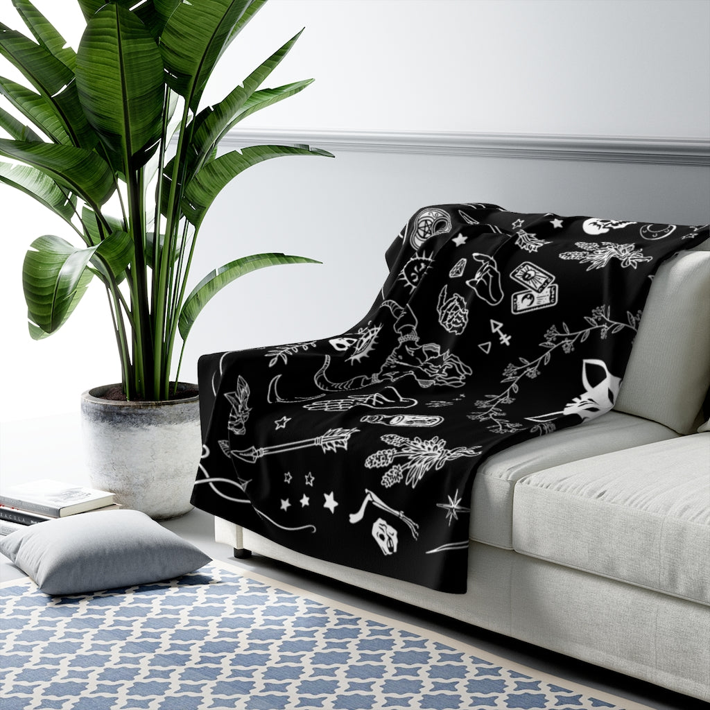 Witchy Blanket - Soft Fluffy Witchcraft Throw