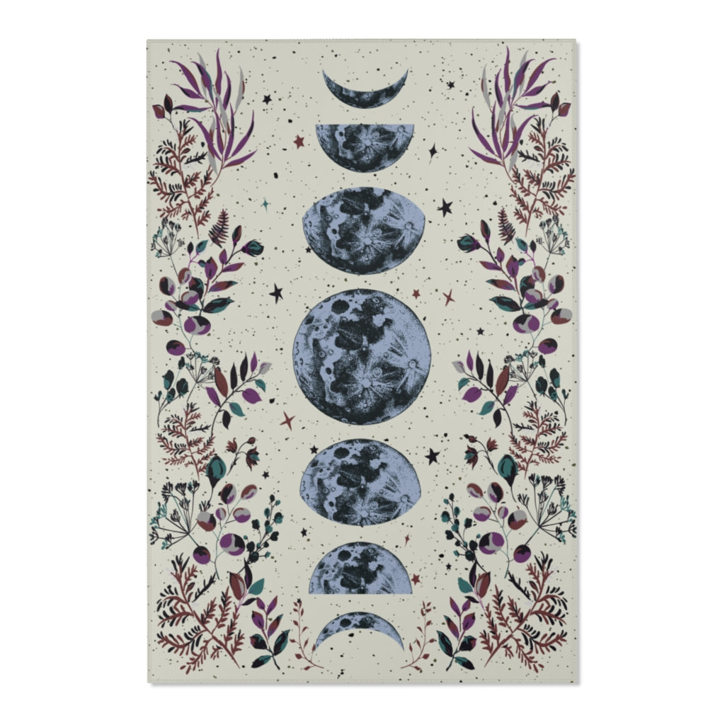 Beige Lunar Phases Area Rug