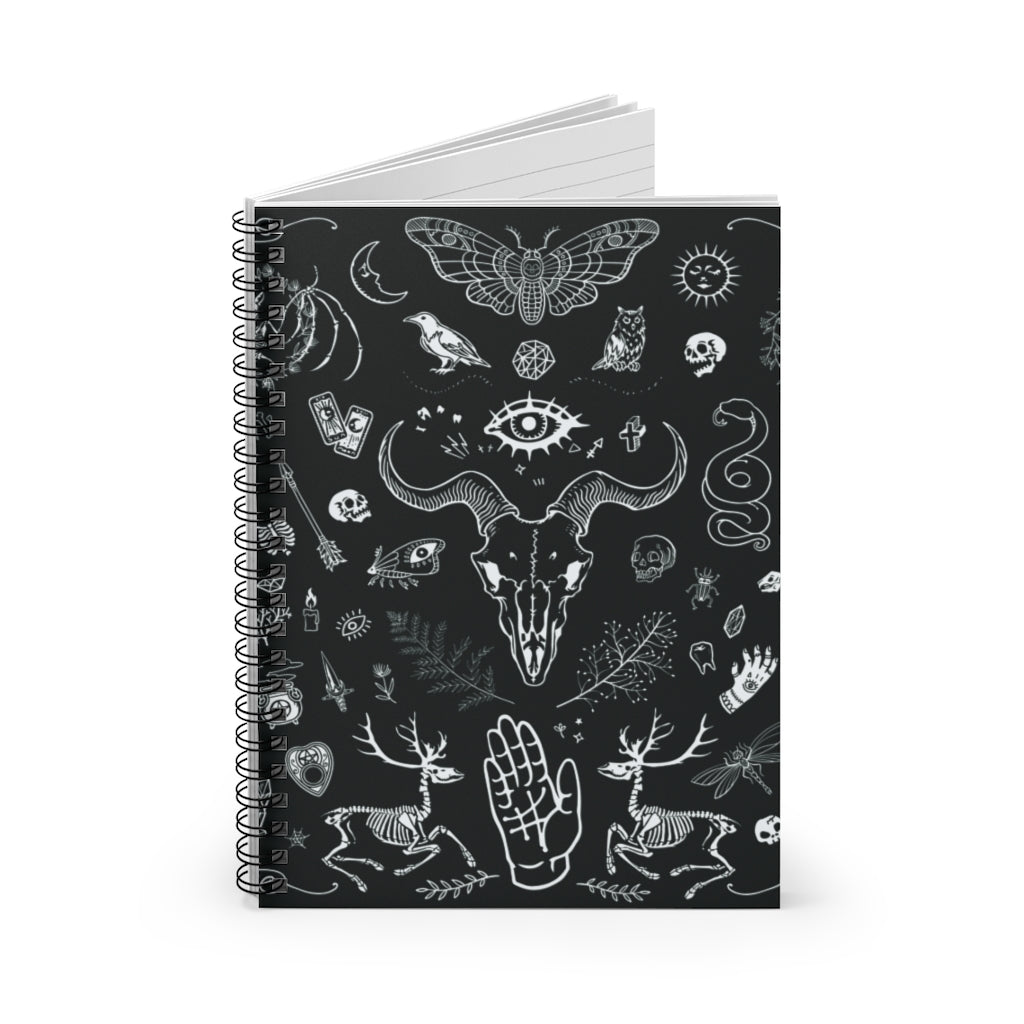 Witchy Spiral Notebook - Ruled Line
