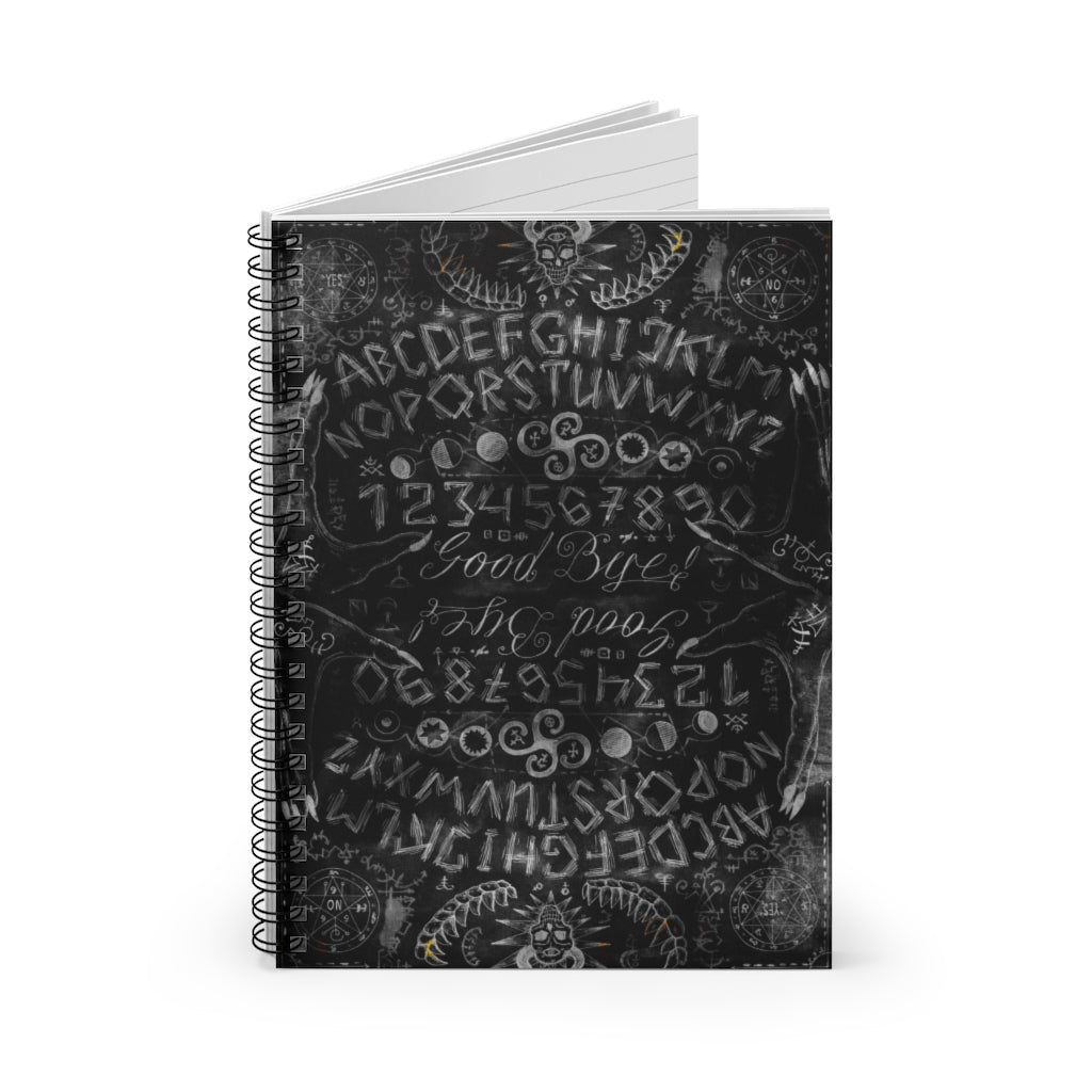 Ouija Spiral Notebook - Spirit Board Journal Ruled Lined Spooky Ghost Diary