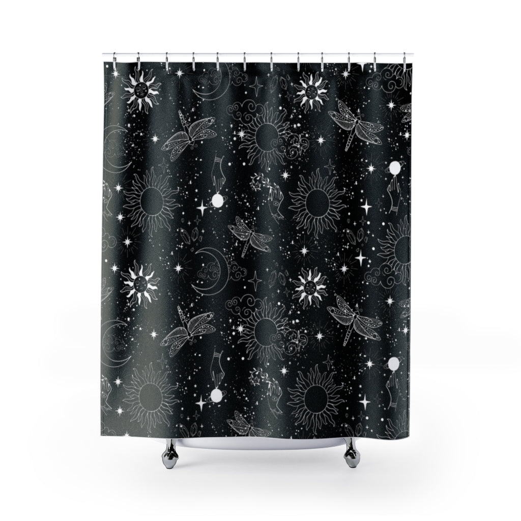 Dragonfly Galaxy Shower Curtain