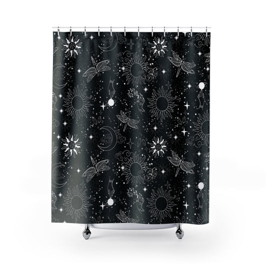 Dragonfly Galaxy Shower Curtain
