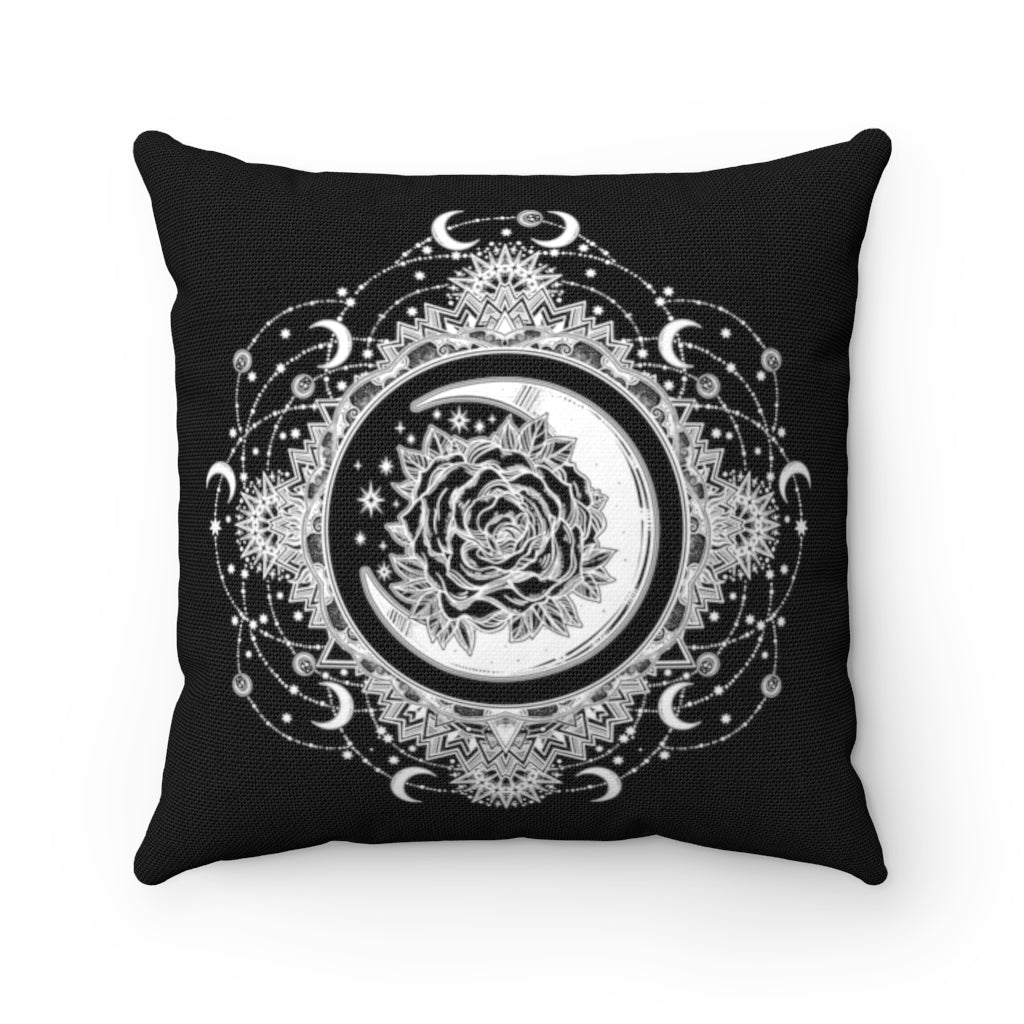 Mystical Moon Mandala Pillow