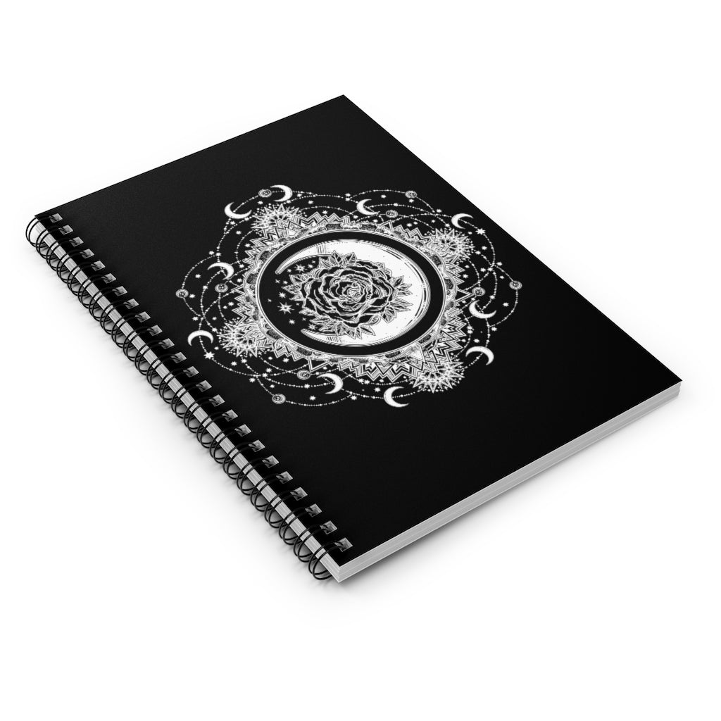 Moon Mandala Spiral Notebook - Mystical Sun and Moon Journal