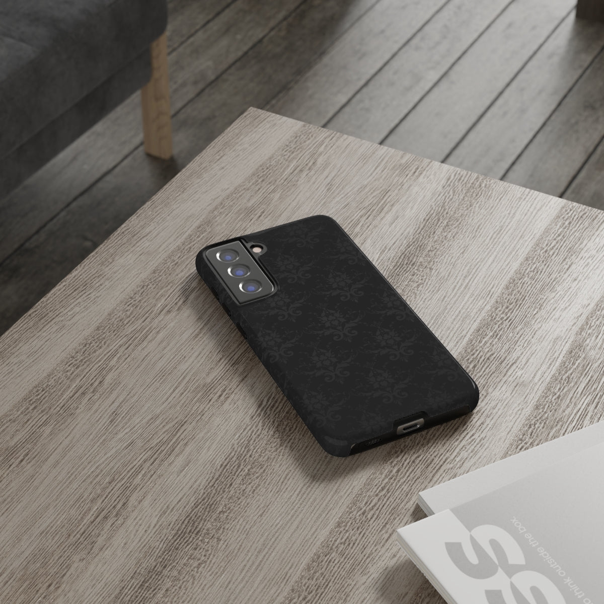 Black Damask Phone Case