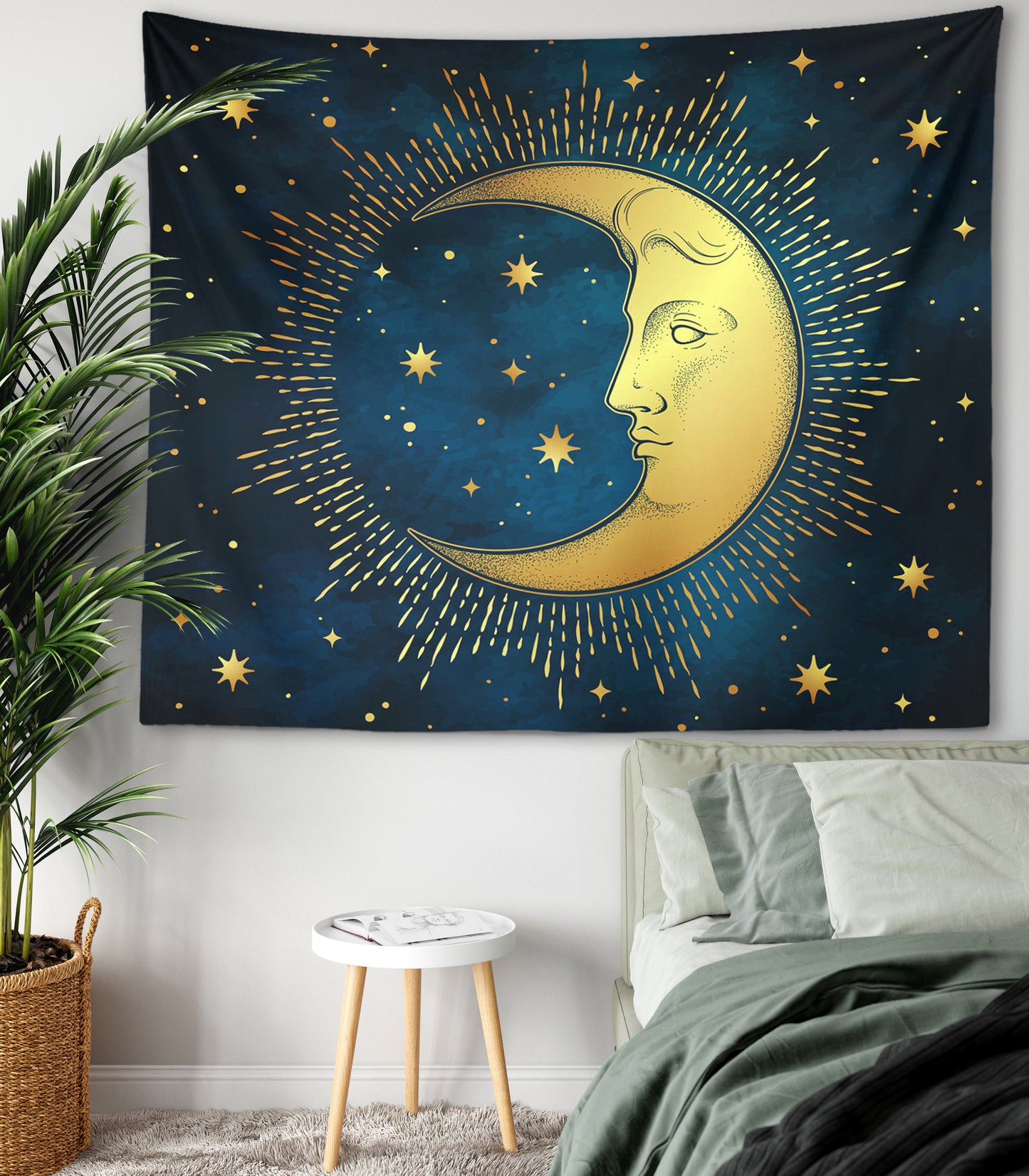 Antique Moon Face Tapestry