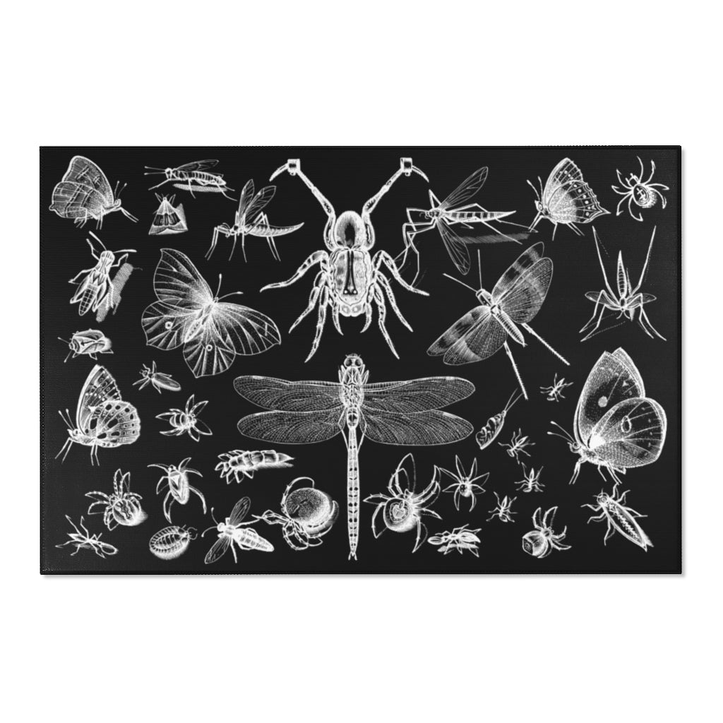 Insects and Moths Area Rug