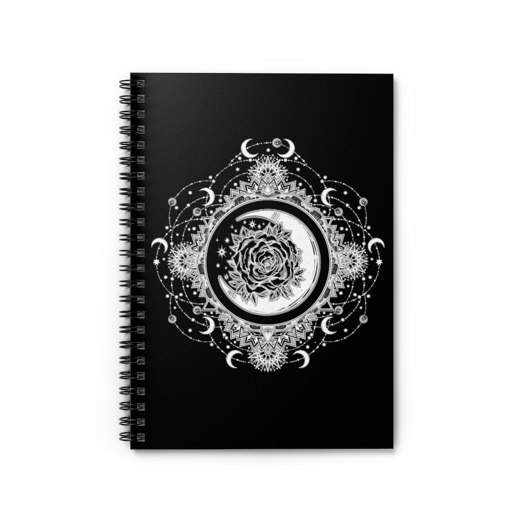 Moon Mandala Spiral Notebook - Mystical Sun and Moon Journal