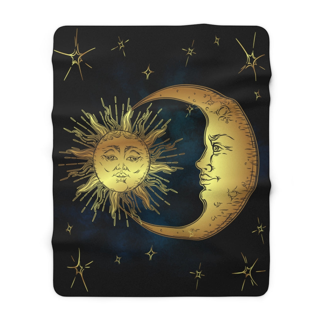 Sun and Moon Blanket Celestial Throw Shores Of Moon