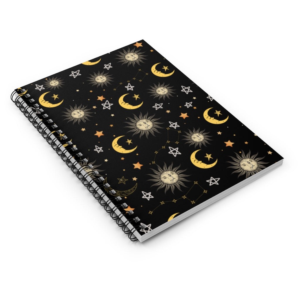 Sun and Moon Spiral Notebook