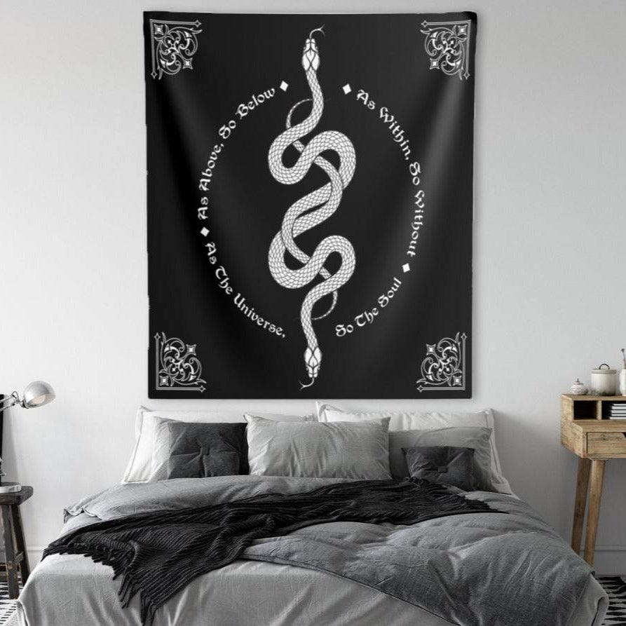 The Two Serpents Intertwined Tapestry