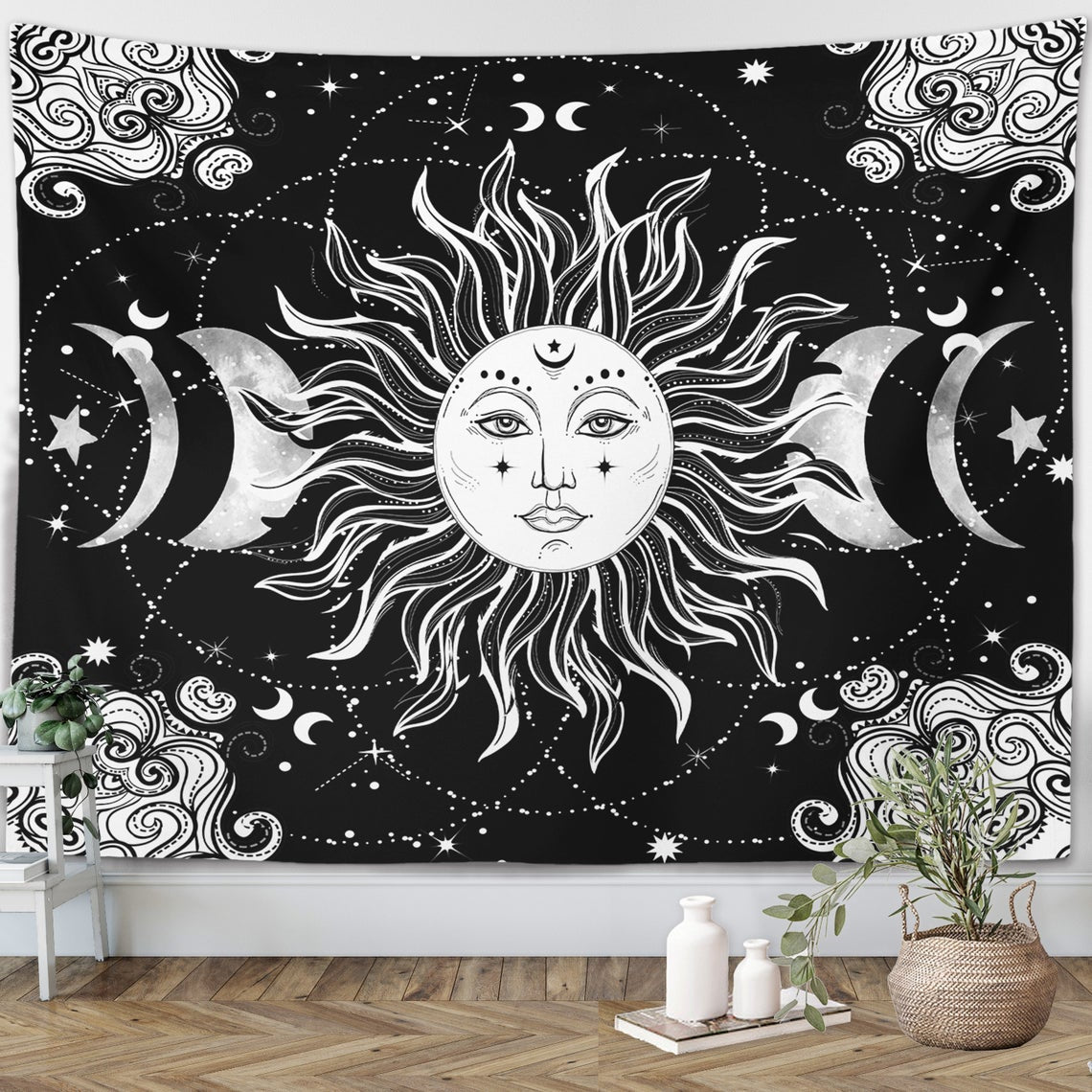 sun face tapestry