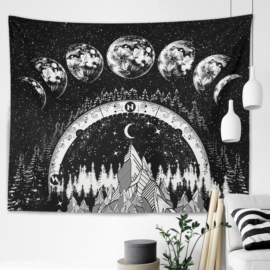 Moon Phases Tapestry