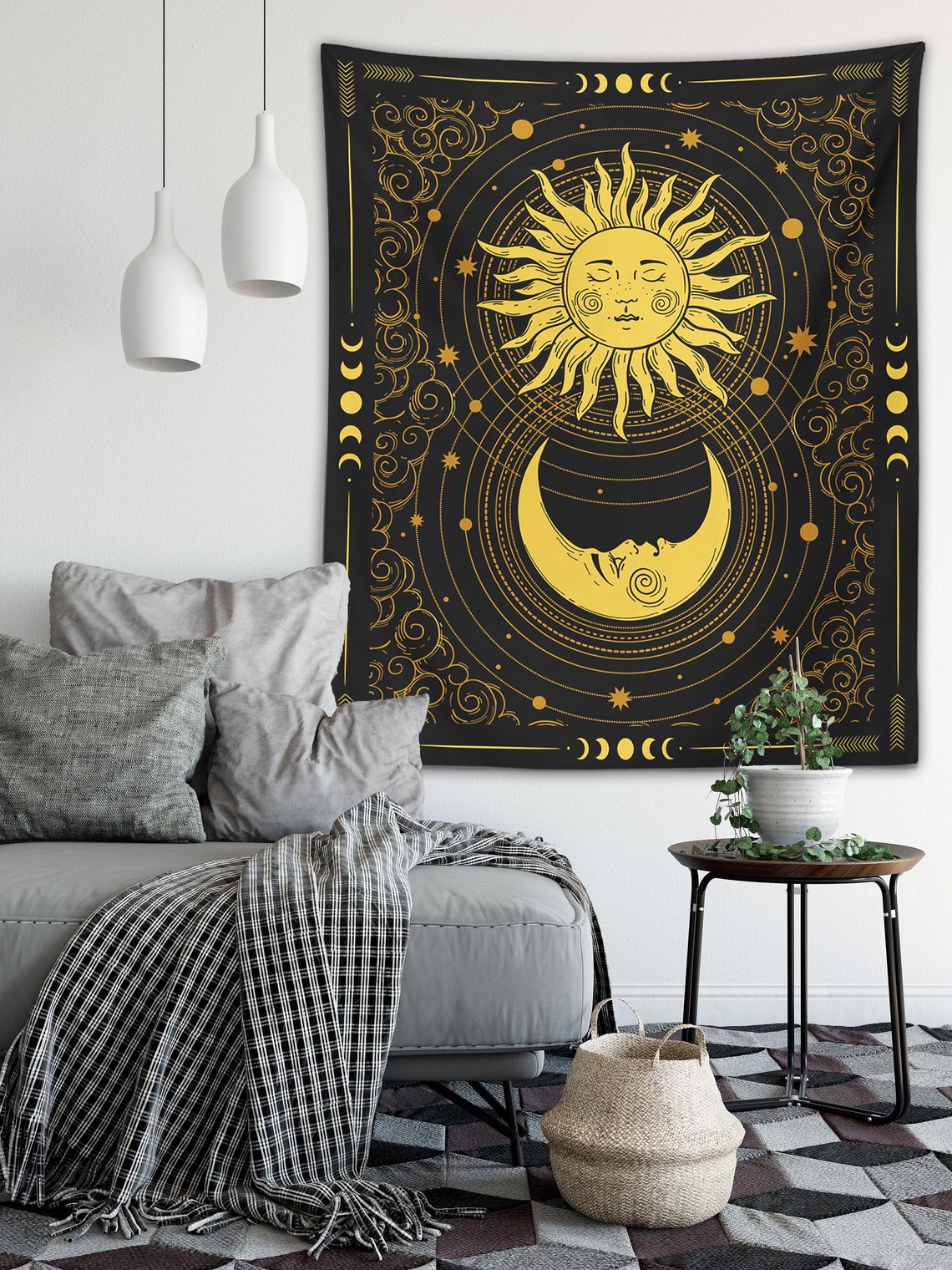 Mystical Sun & Moon Tapestry