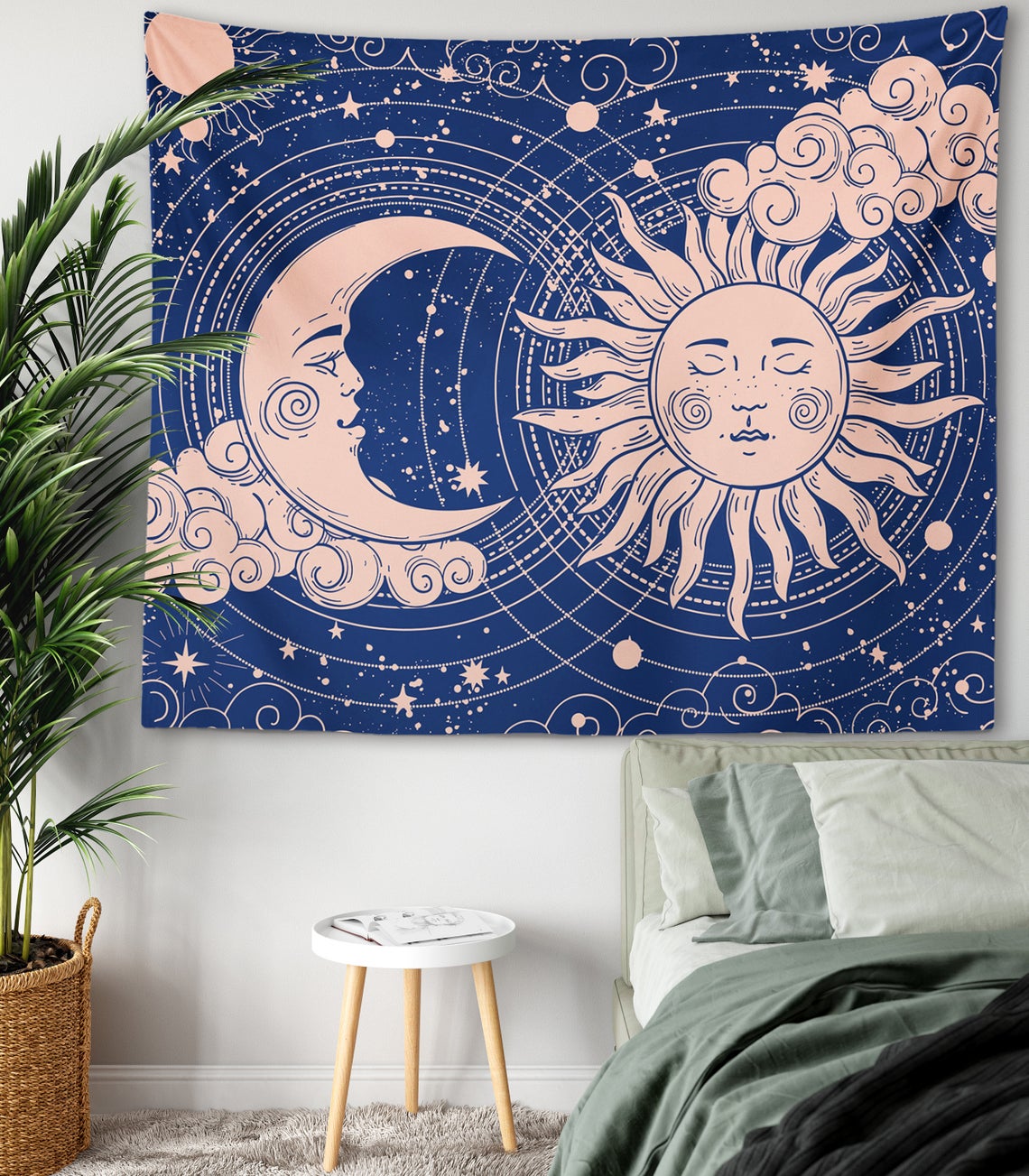 Celestial Sun & Moon Tapestry