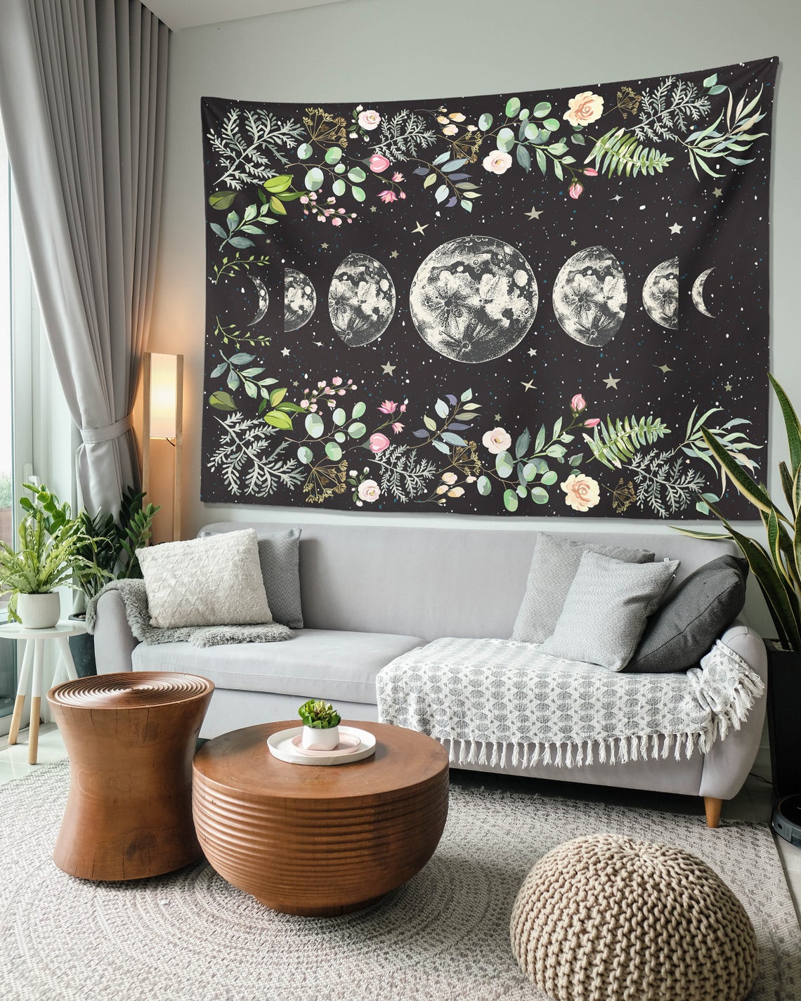 Moonlit Garden Tapestry
