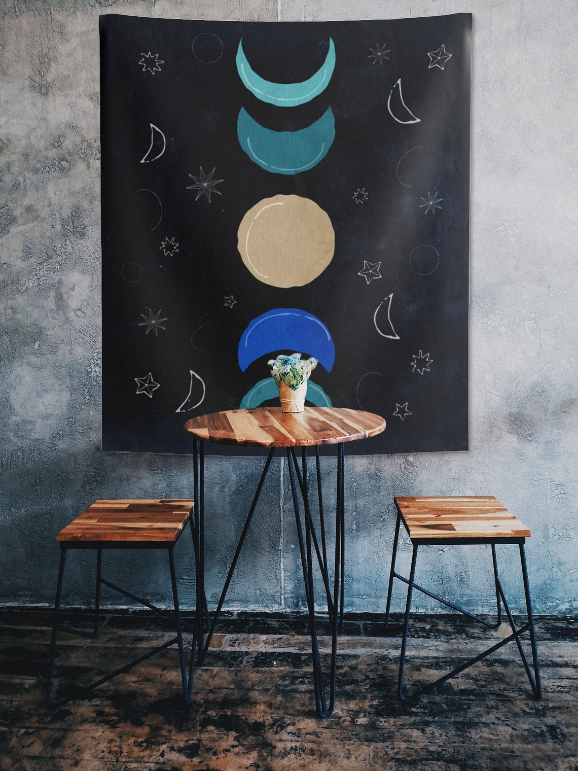 gothic moon tapestry