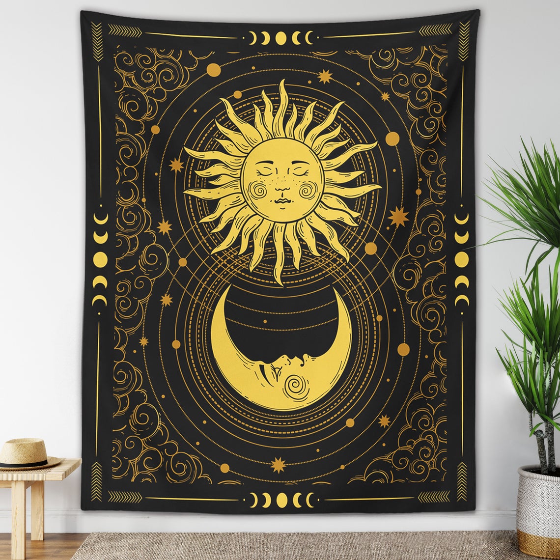 Mystical Sun & Moon Tapestry
