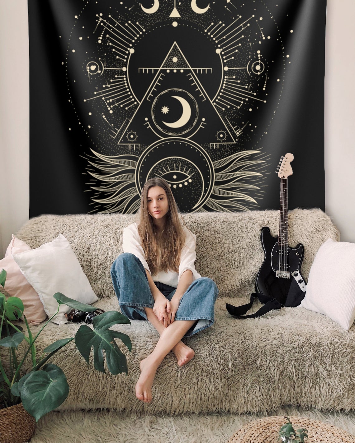 moon symbols tapestry