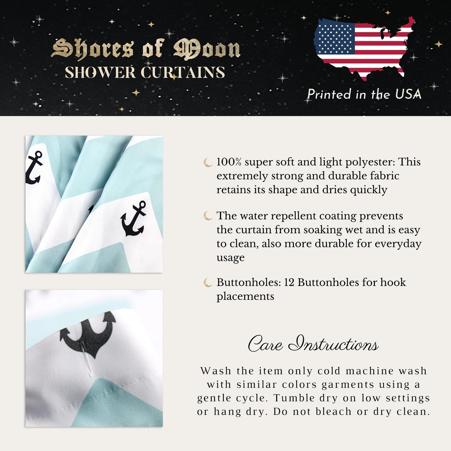 Moonlit Garden Shower Curtains