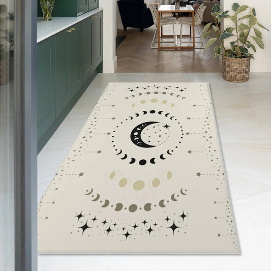 beige moon and stars area rug