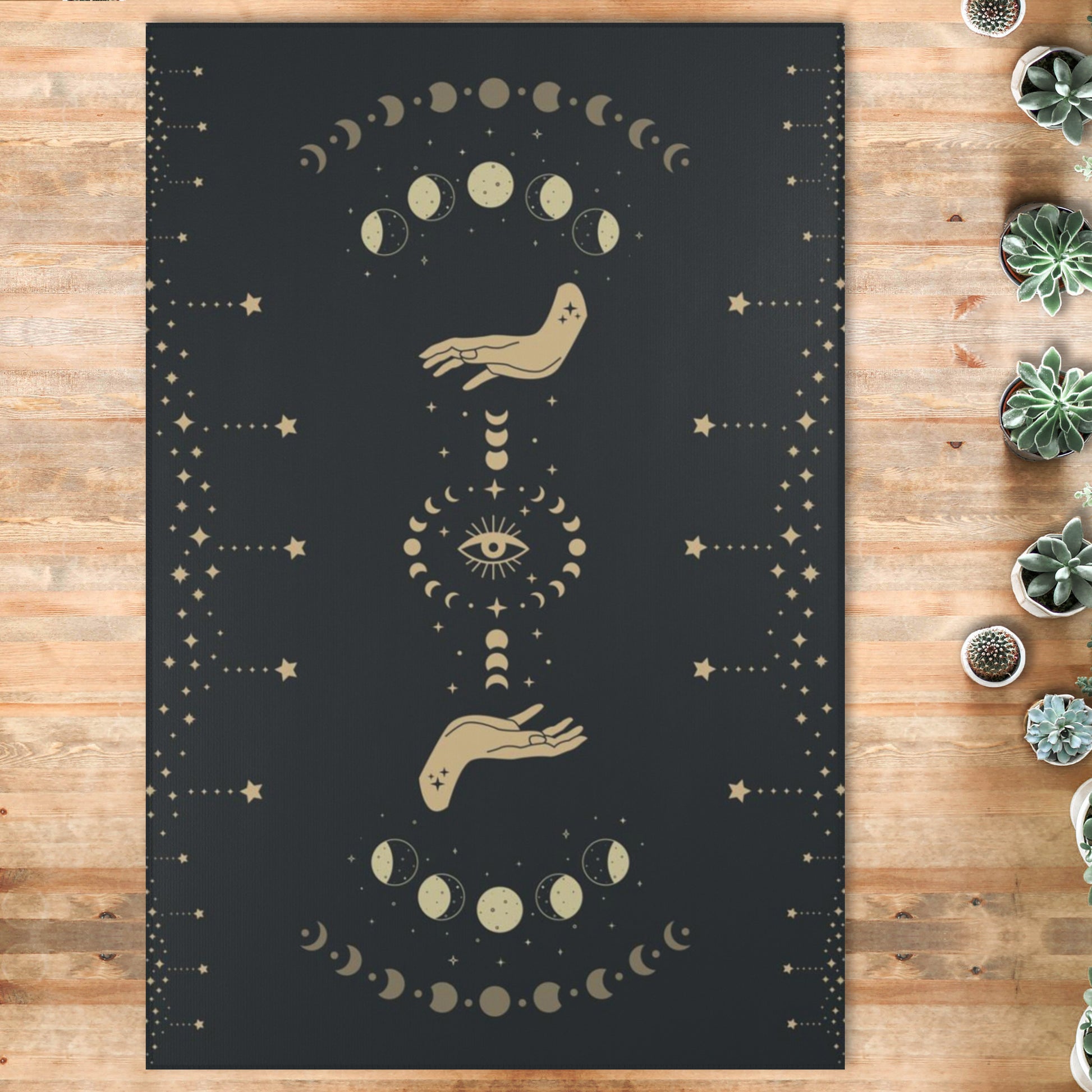 moon phases rug