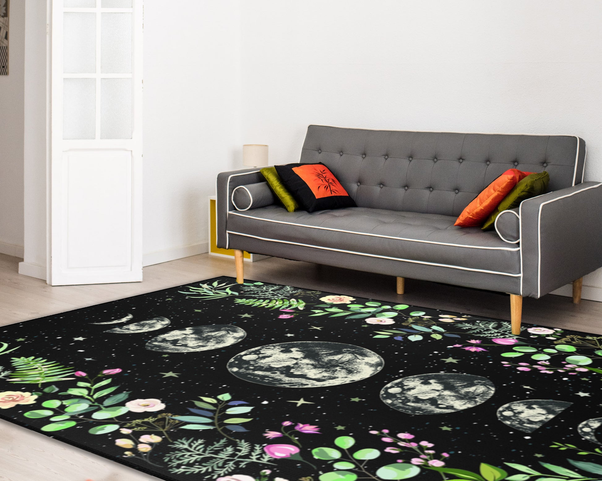 moonlit garden area rug