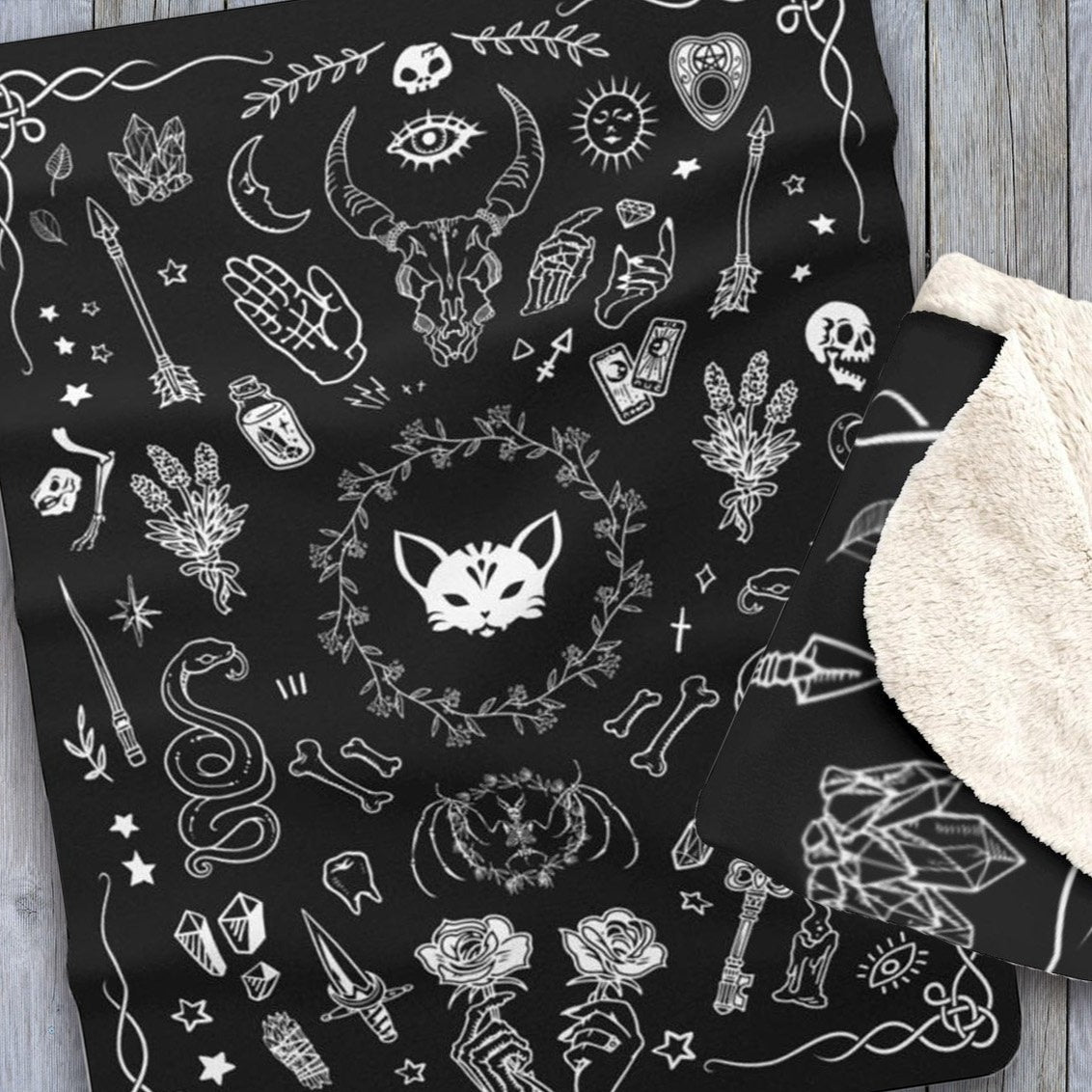 Witchy Blanket - Soft Fluffy Witchcraft Throw