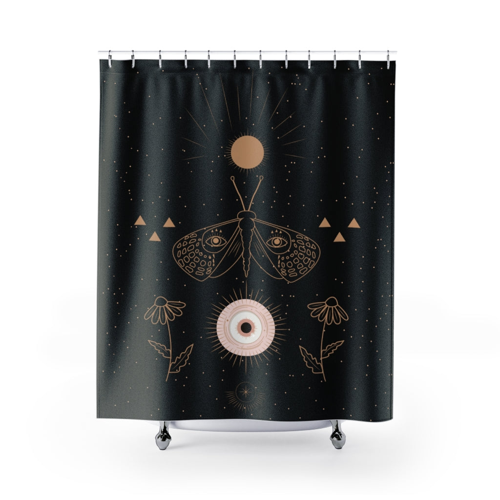 Celestial Moth Shower Curtain
