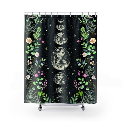 moon phases shower curtain