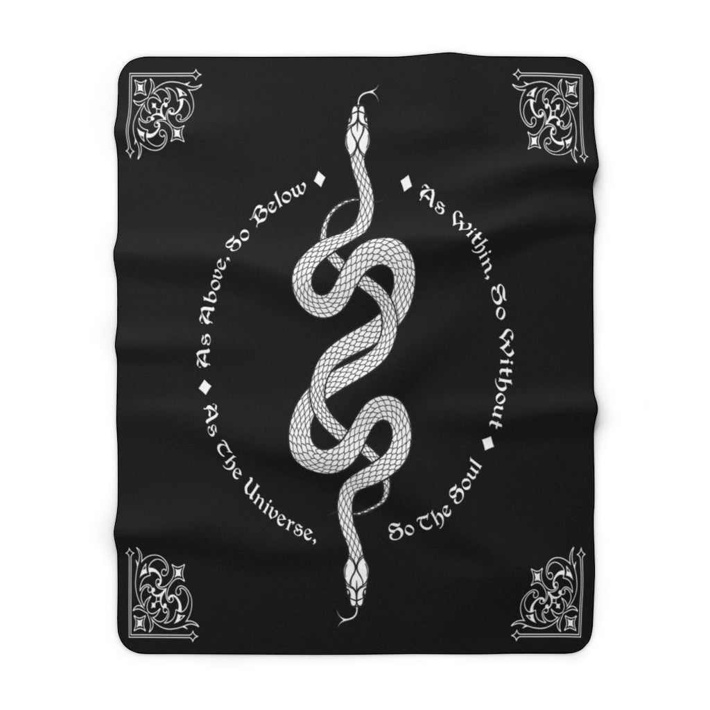 The Two Serpents Intertwined Blanket