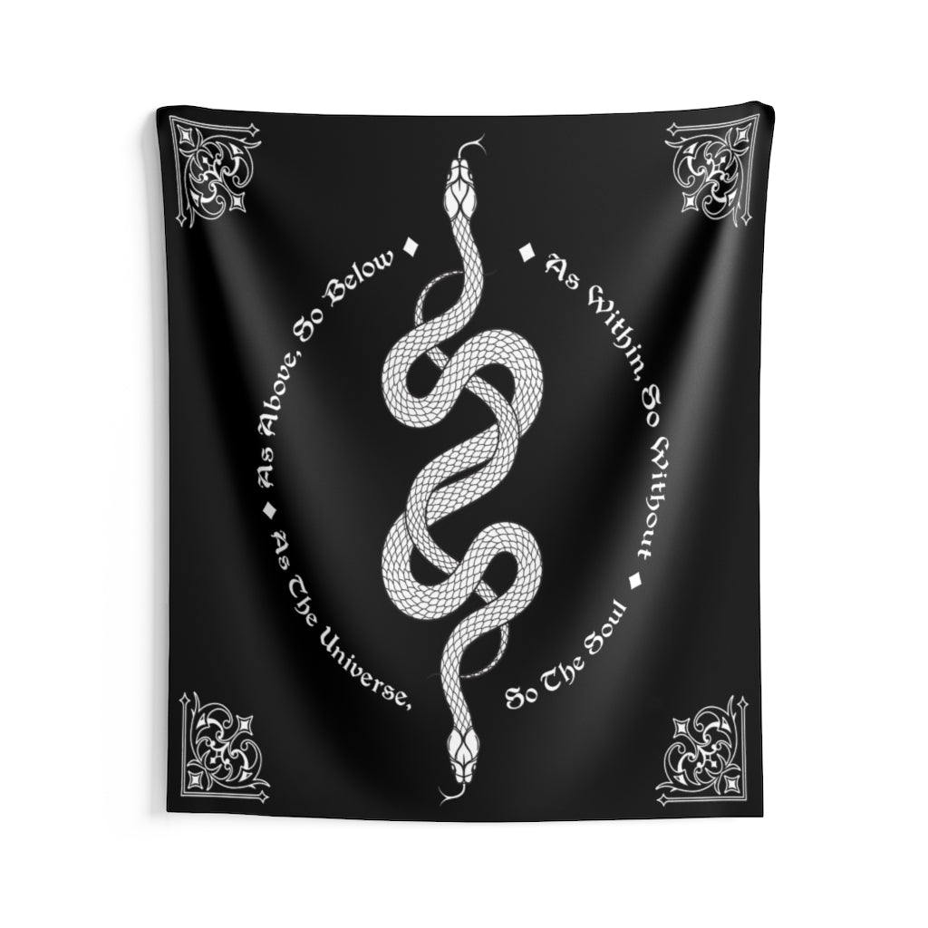 The Two Serpents Intertwined Tapestry