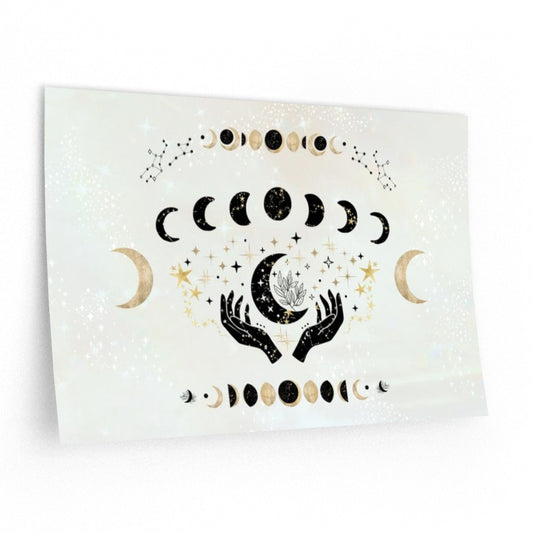 moon phases wall decal