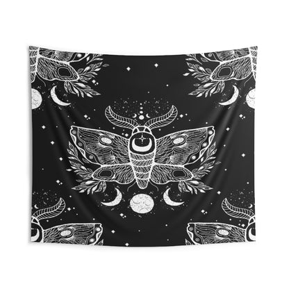 The Moth Tapestry - Gothic Butterfly Wall Hanging