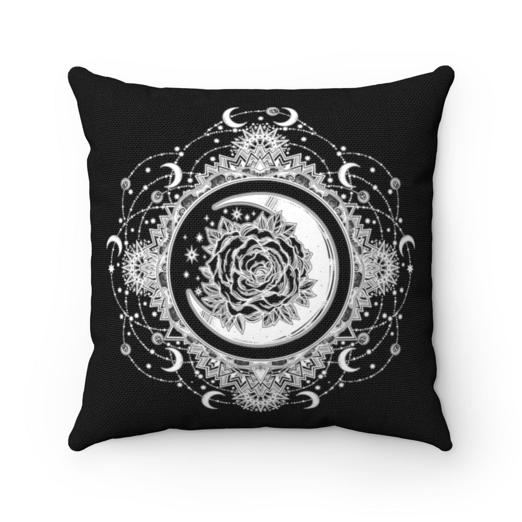 Mystical Moon Mandala Pillow