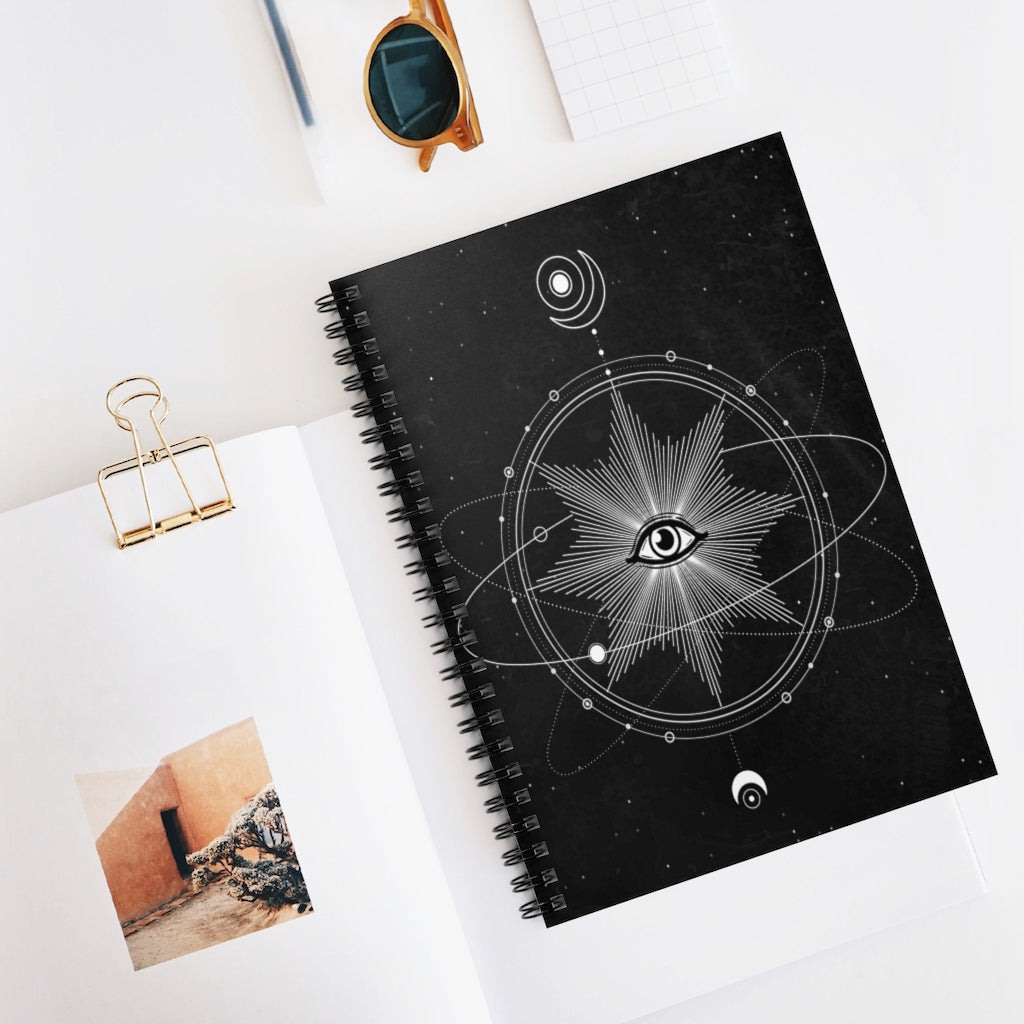 Mystic Eye Spiral Notebook - Sacred Geometry Journal