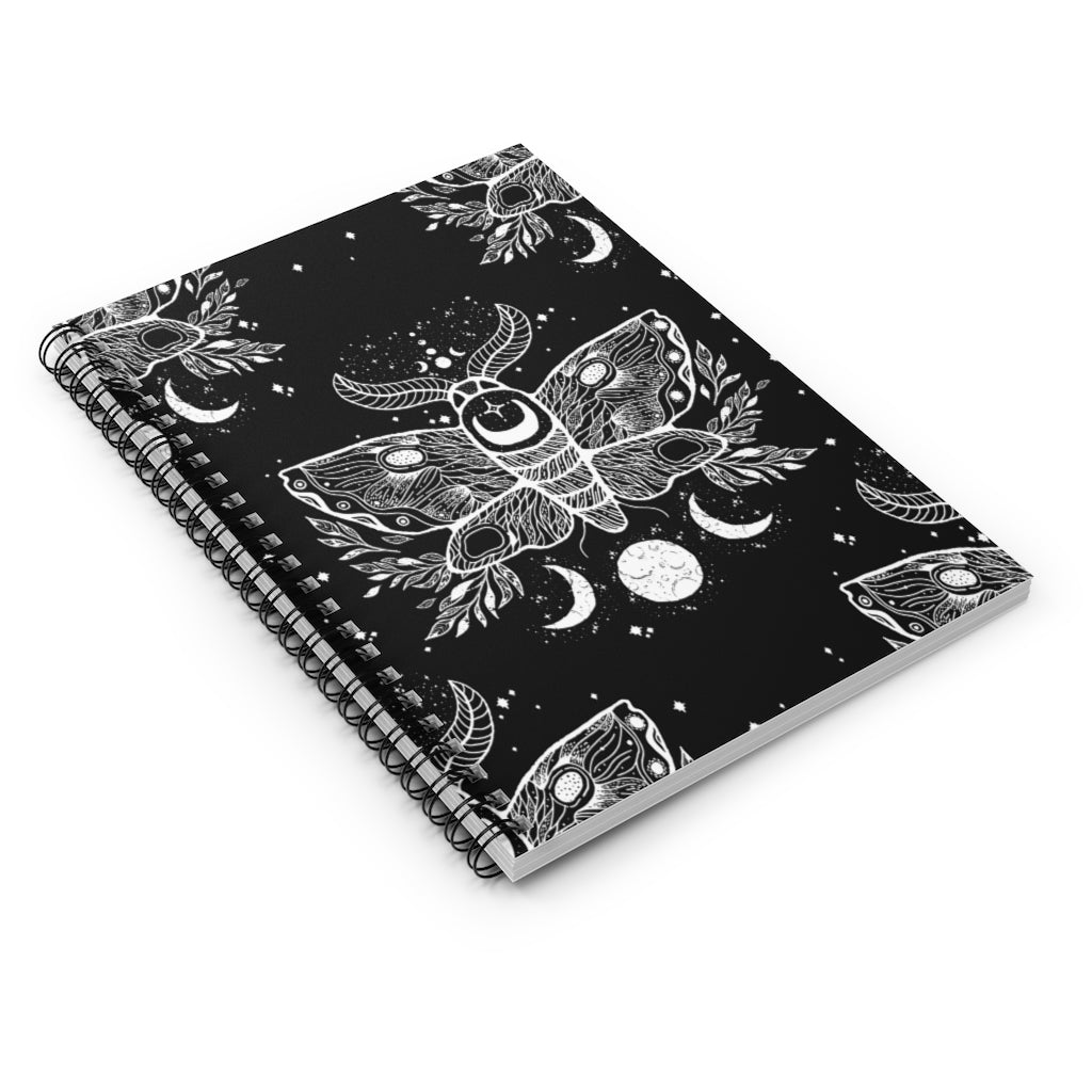 Celestial Moth Spiral Notebook