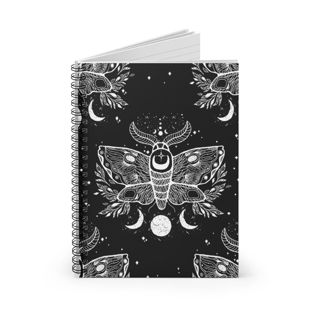 Celestial Moth Spiral Notebook